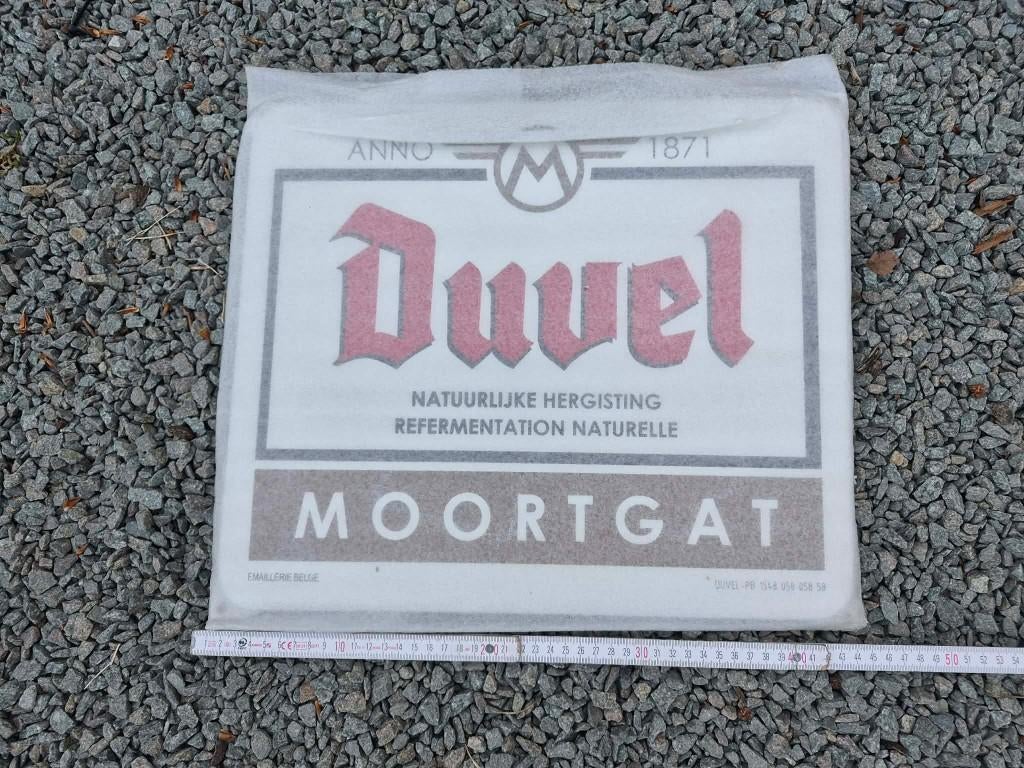 Duvel Moortgat - emaille bord - emaillerie belge, Verzamelen, Ophalen, Nieuw, Reclamebord, Plaat of Schild, Duvel