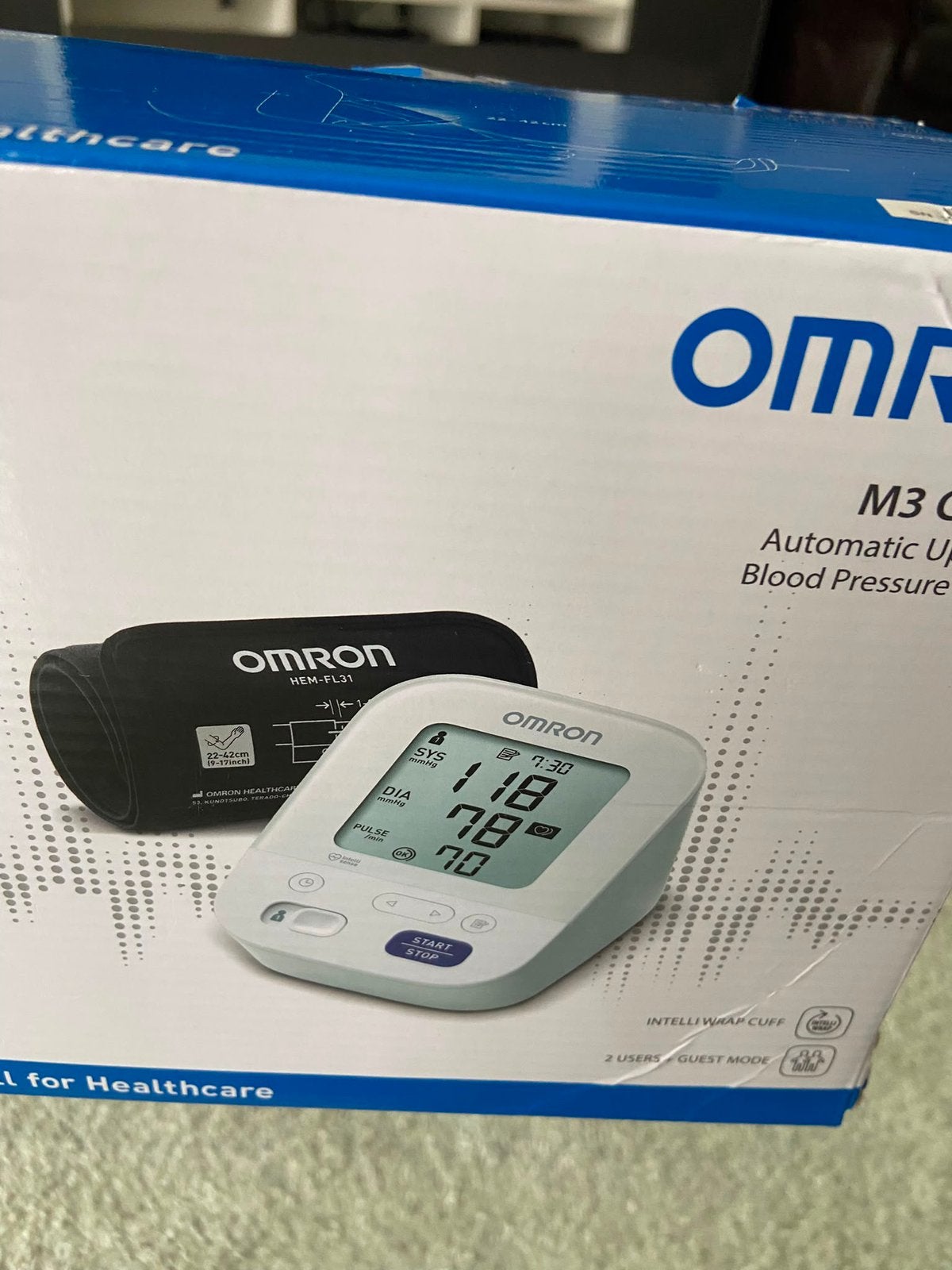 OMRON M3 Comfort Bloeddrukmeter – NIEUW in verpakking, Divers, Enlèvement, Neuf