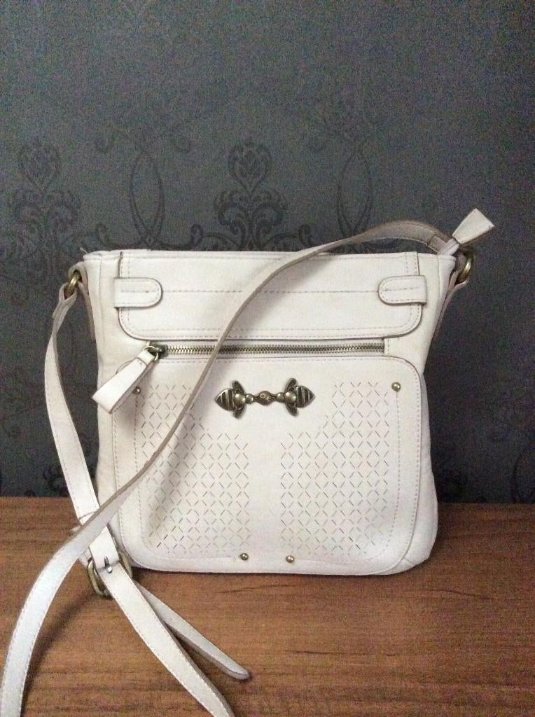 Schoudertas Nica ecru/beige, Ophalen of Verzenden, Zo goed als nieuw, Beige, Overige merken
