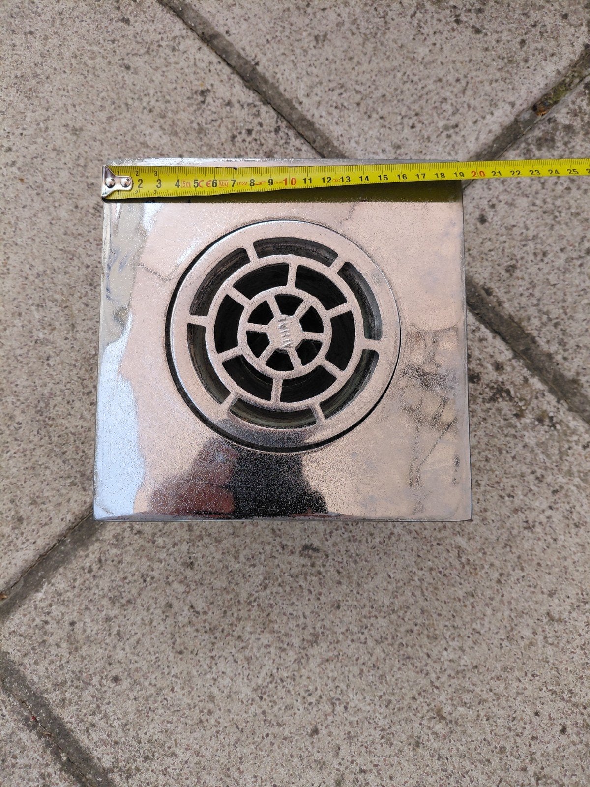 Afvoerklok, putje. sterke aluminium. Vierkant 19,5 cm., Ophalen, Zo goed als nieuw, Overige typen