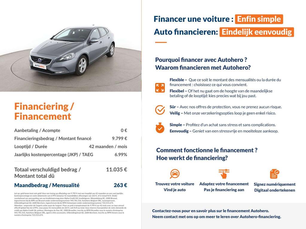 Volvo V40 1.6 D2 Kinetic (bj 2015), Voorwielaandrijving, Euro 5, Gebruikt, Zwart