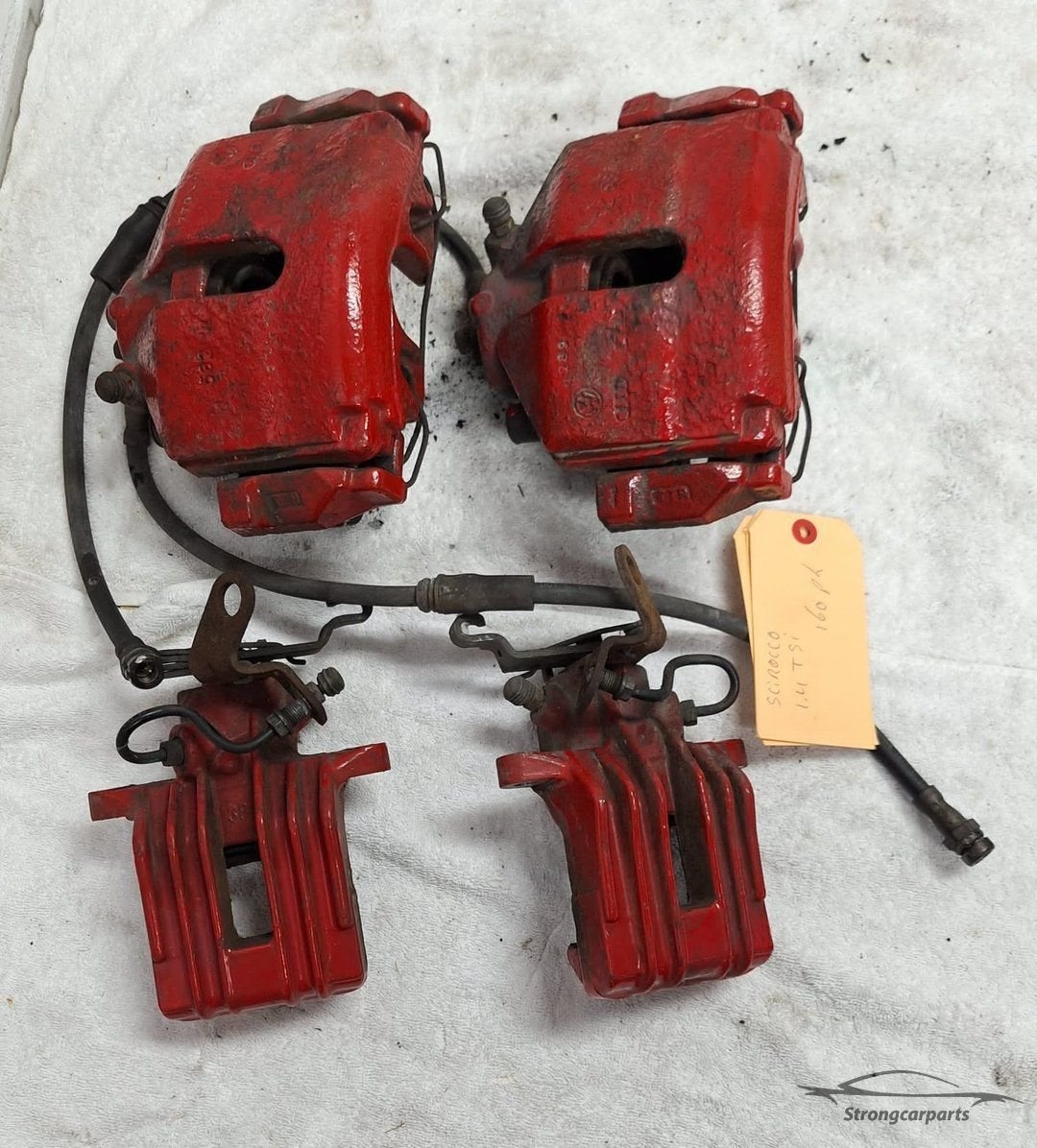Remklauw set VW Scirocco vanaf 2008 Rood in goede staat., Volkswagen, -, Utilisé, -