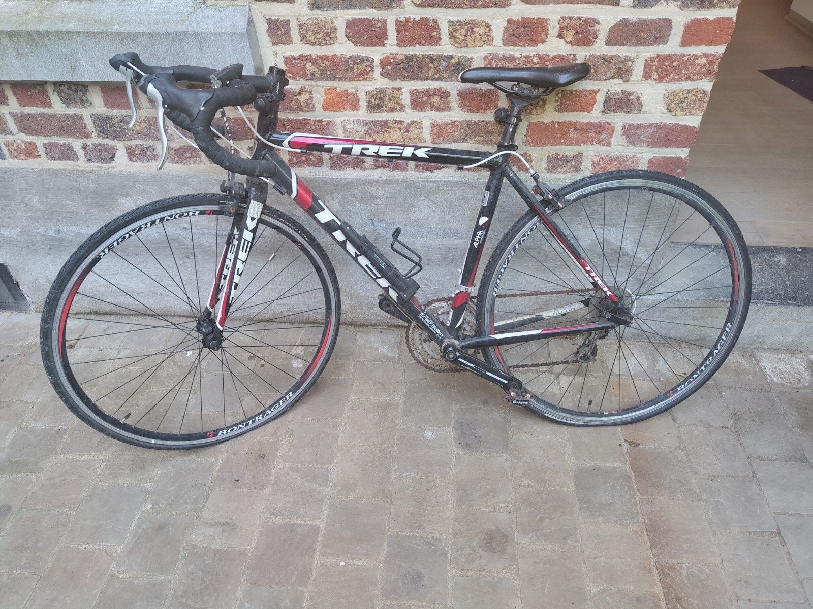 Koersfiets racefiets Trek zwart, Fietsen en Brommers, Ophalen, Gebruikt, 15 tot 20 versnellingen, Overige merken