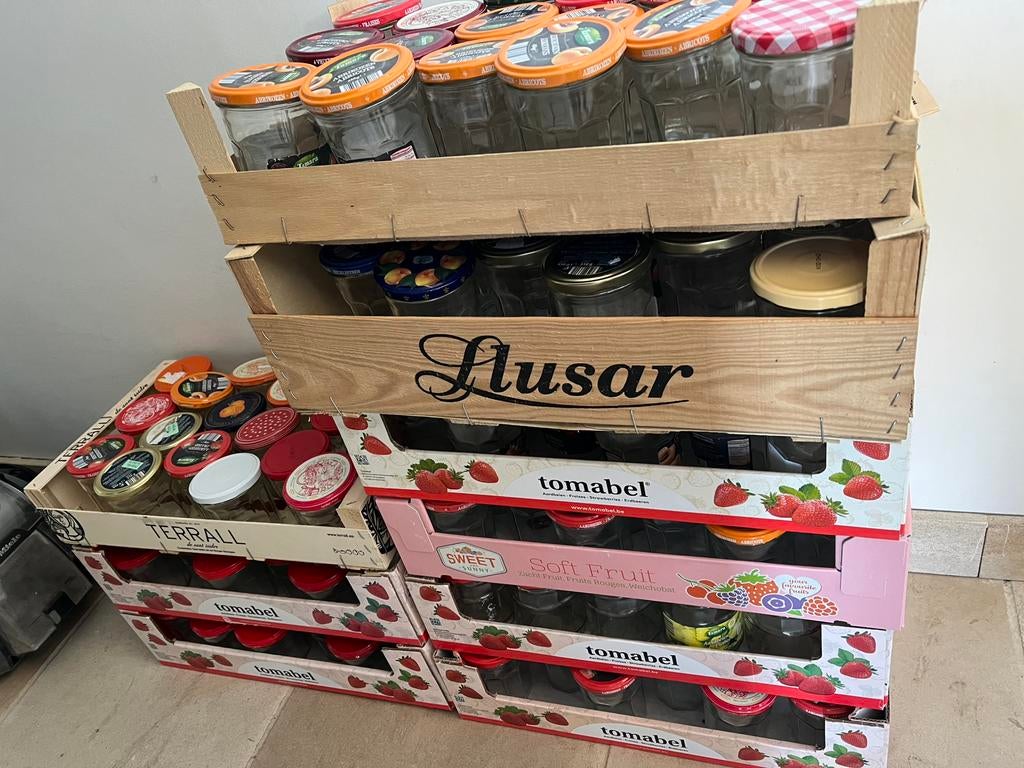 164 Confituurpotten, 0,25/stuk liefst snel weg!, Ophalen, Zo goed als nieuw
