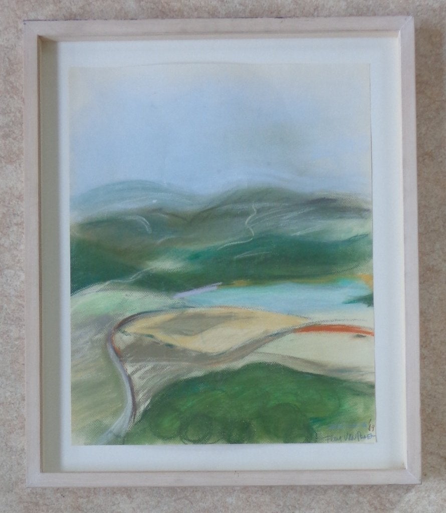 FRANZ VAN PRAET / ZANONA / ORIGINEEL / 62x52cm / KADER / SIG, Pastel, Enlèvement ou Envoi, Paysage, Papier/carton