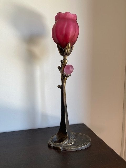Art deco sfeerlamp, Ophalen, Meerkleurig, 45 cm, E14 (klein)