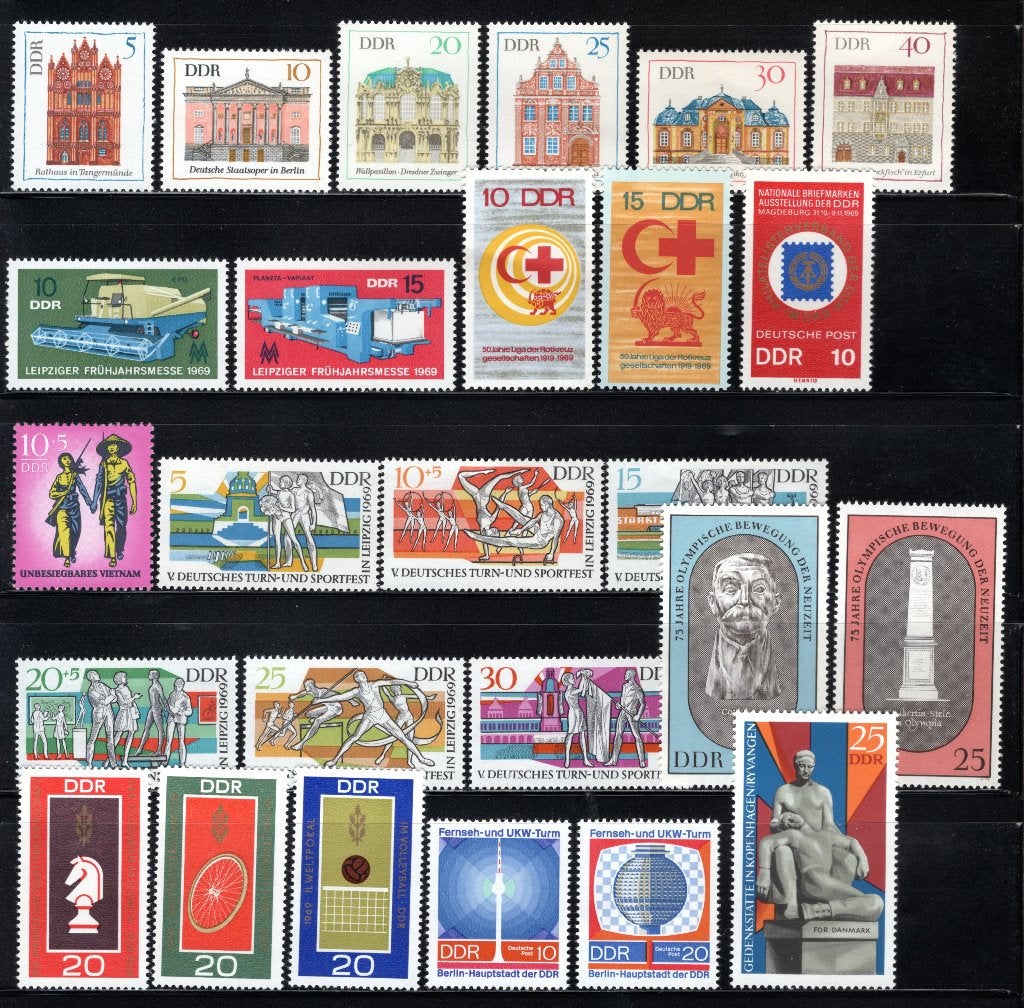 Lot DDR 1969 MNH, Envoi, RDA, Non oblitéré