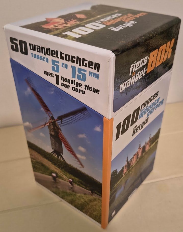 Fiets- en Wandelbox – 100 routes langs de 50 mooiste dorpen, Overige merken, Fiets- of Wandelgids, Nieuw, Ophalen of Verzenden