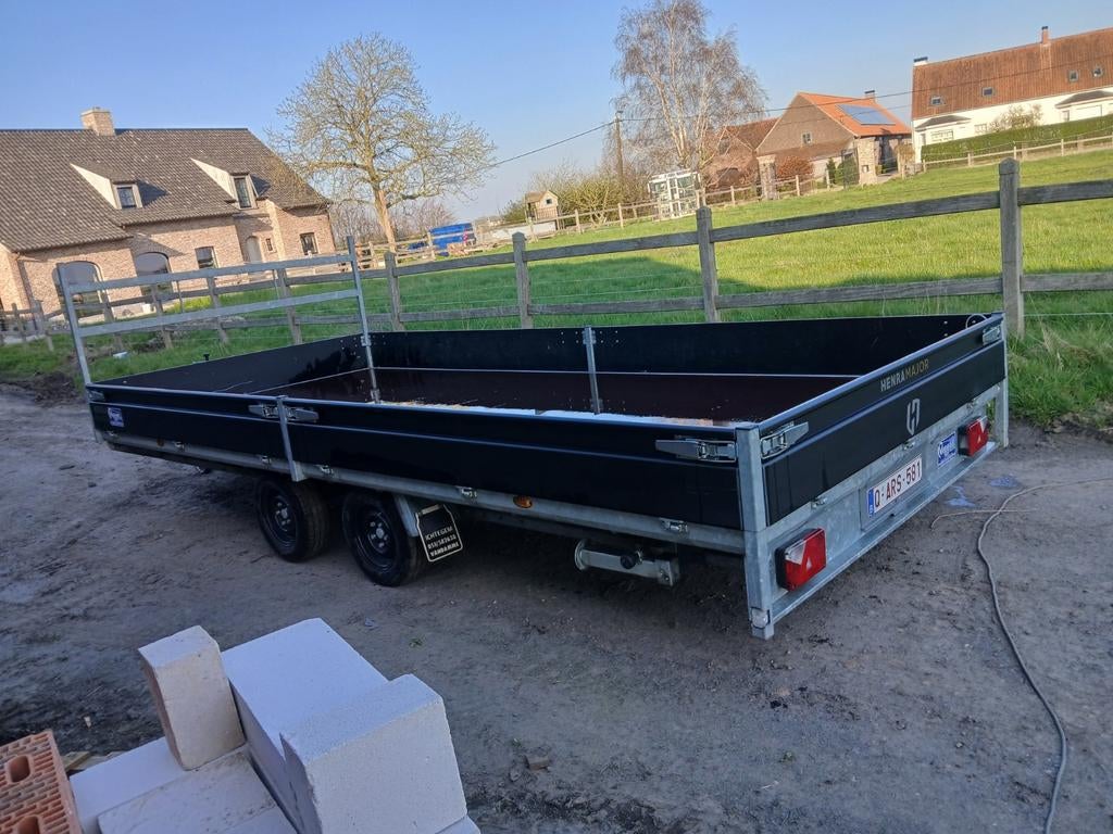 Henra aanhangwagen 5m03 x2m22 bj 2024 3.5ton, Autos : Divers, Remorques, Enlèvement