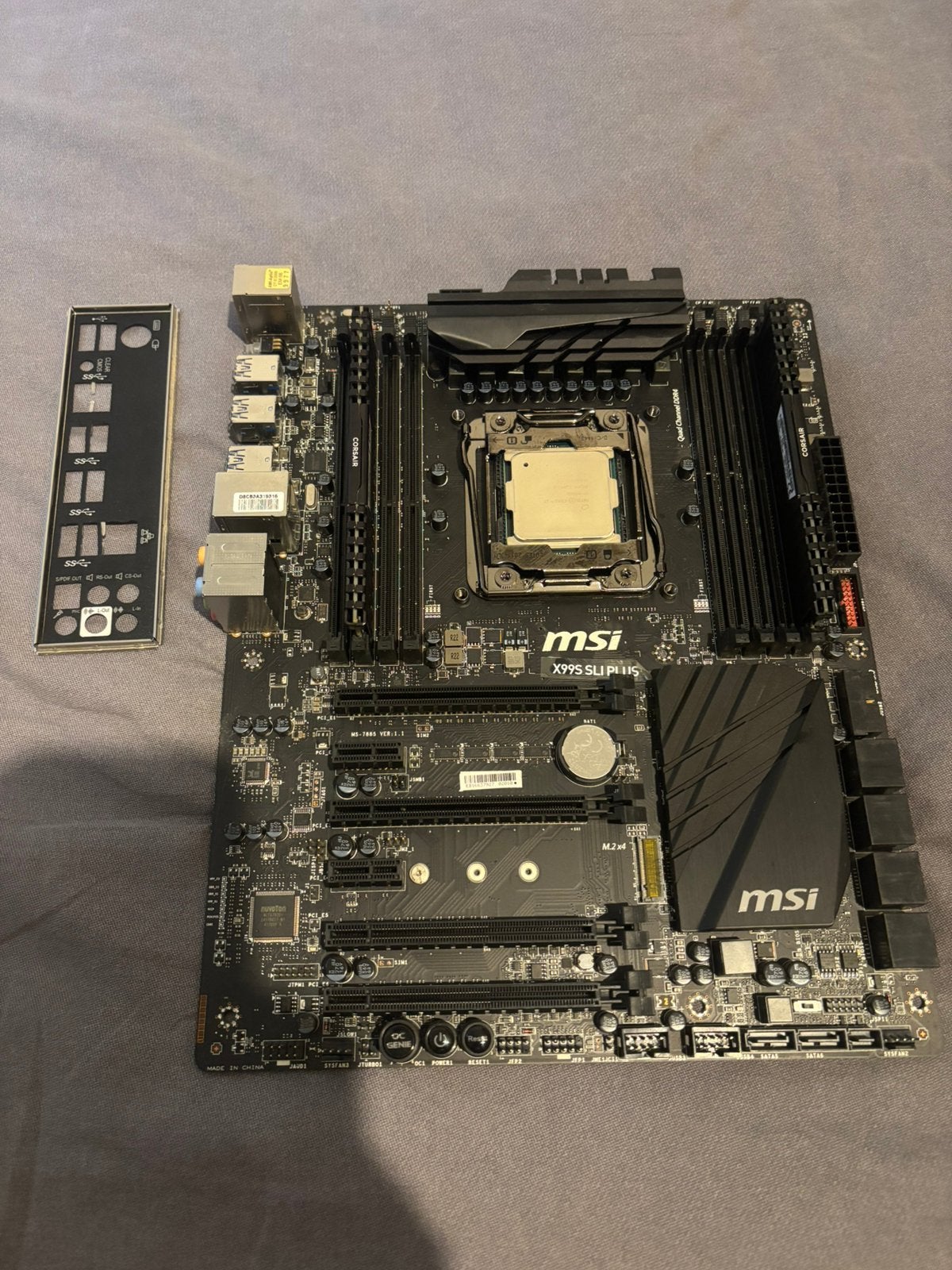 Kit MSI X99S i7 6900K RAM 16 GB DDR4, Computers en Software, Ophalen of Verzenden, Zo goed als nieuw, Intel, DDR4