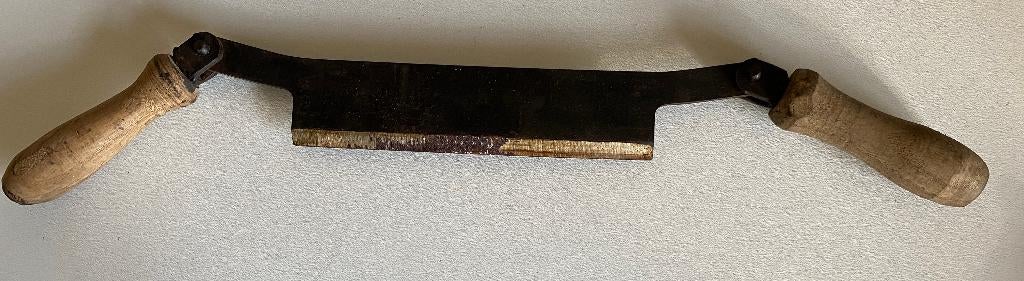 Antique Couteau à deux mains / plane/ grattoir., Enlèvement ou Envoi