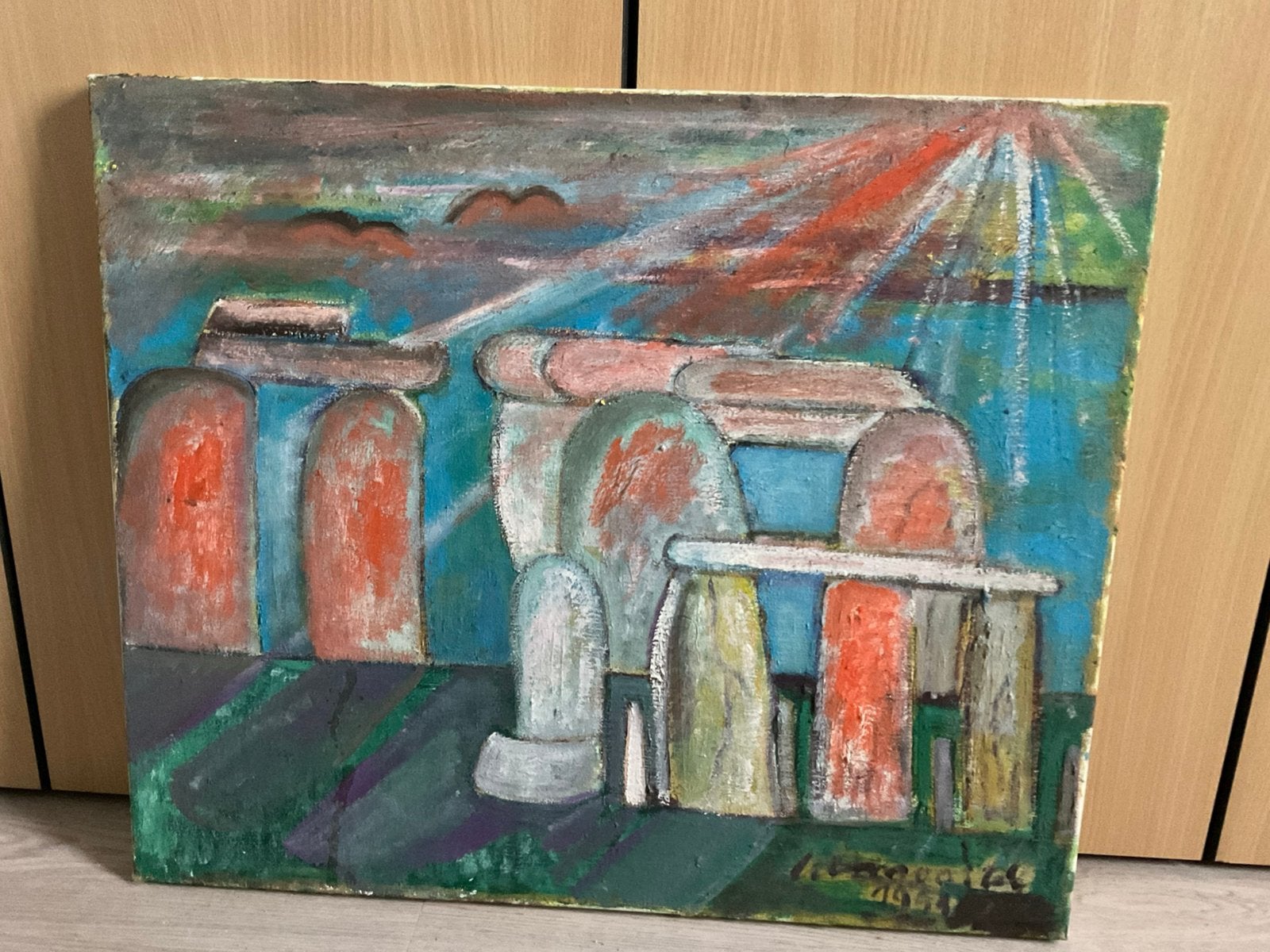 Schilderij, Stonehenge, Antiek en Kunst, Ophalen of Verzenden