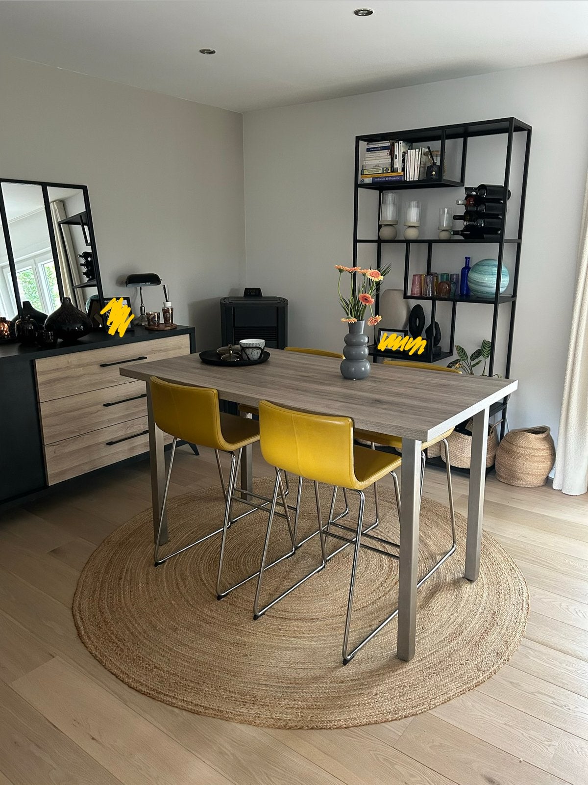 Table haute avec chaises, Maison & Meubles, Enlèvement