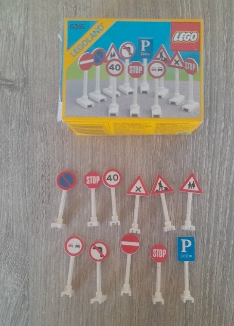 Vintage lego 6315 verkeersborden, Gebruikt, Compleet, Lego, Accessoire