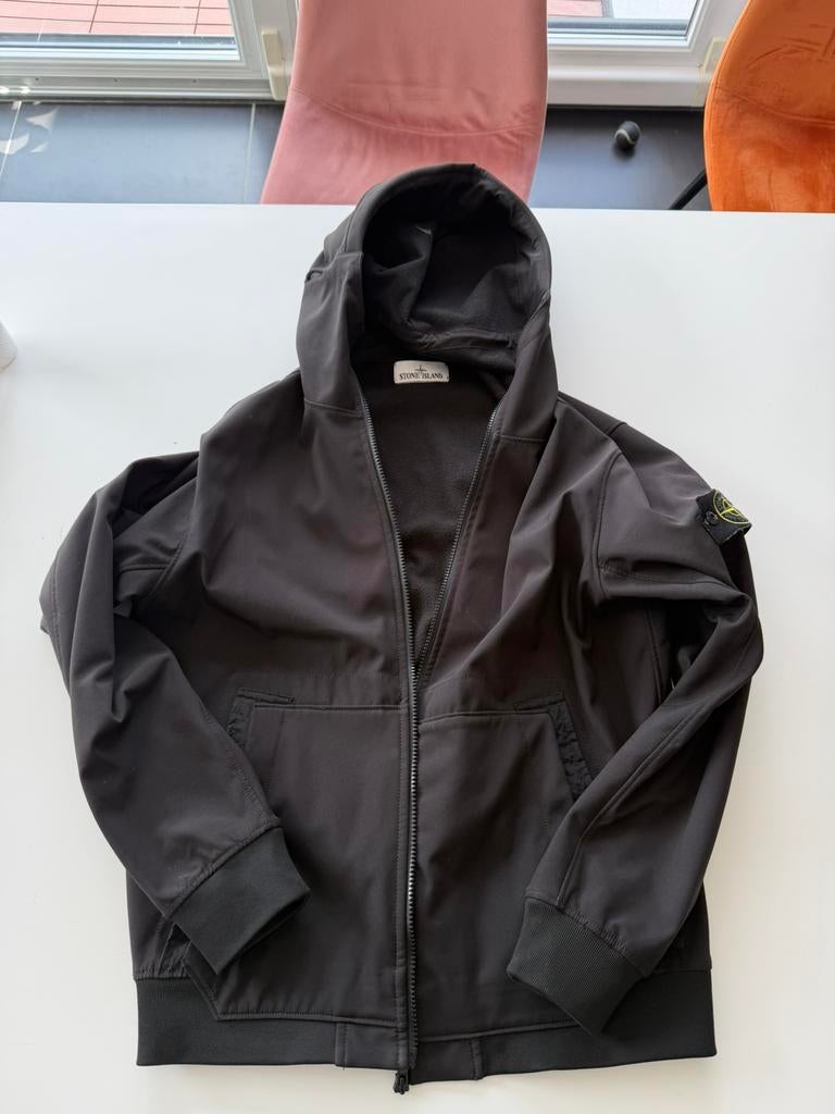 Zwarte stone island jas, Verzenden, Zo goed als nieuw