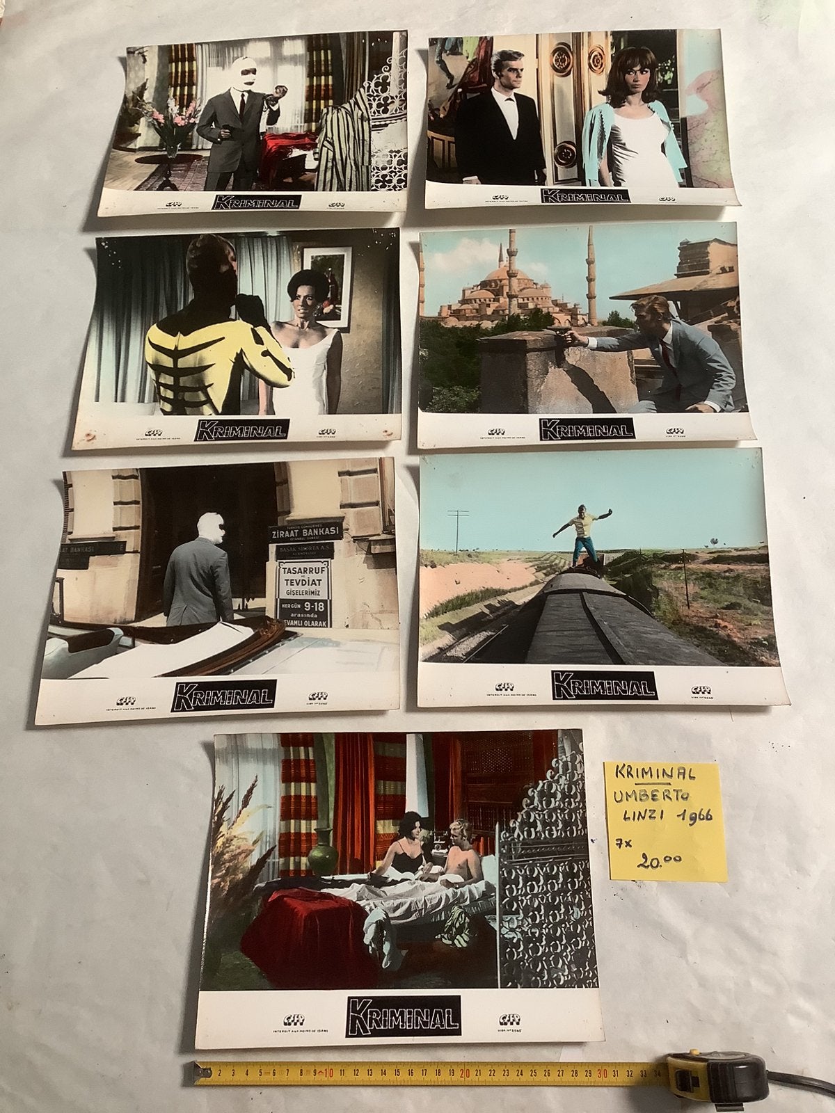 KRIMINAL   LOBBYCARDS (7), Verzamelen, Ophalen of Verzenden, Zo goed als nieuw