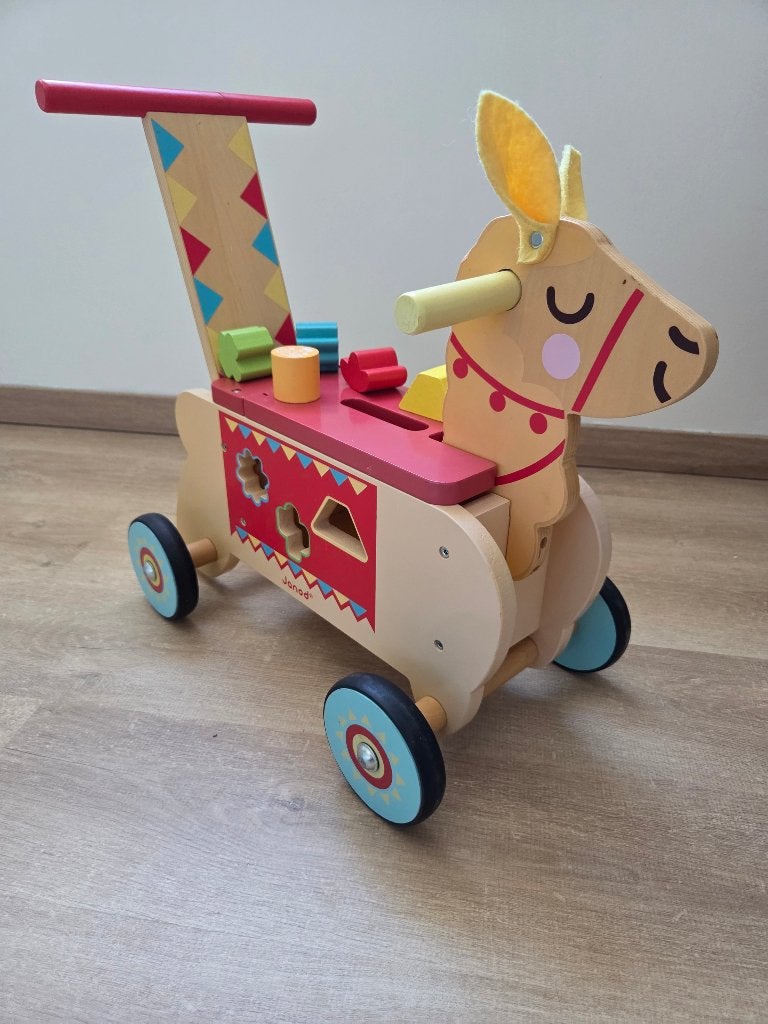 Speelgoed loopwagentje en grote knuffel, Ophalen, Gebruikt, Duw- of Trekspeelgoed