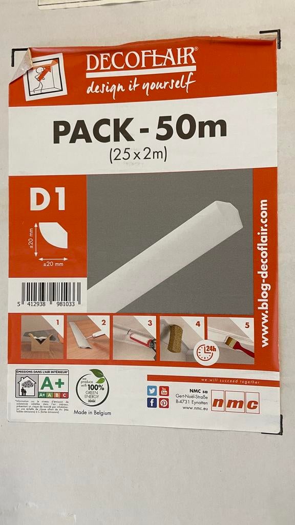 Decoflair Polystyreen plafond Sierlijsten 25 x 2m, Doe-het-zelf en Bouw, Ophalen, Nieuw