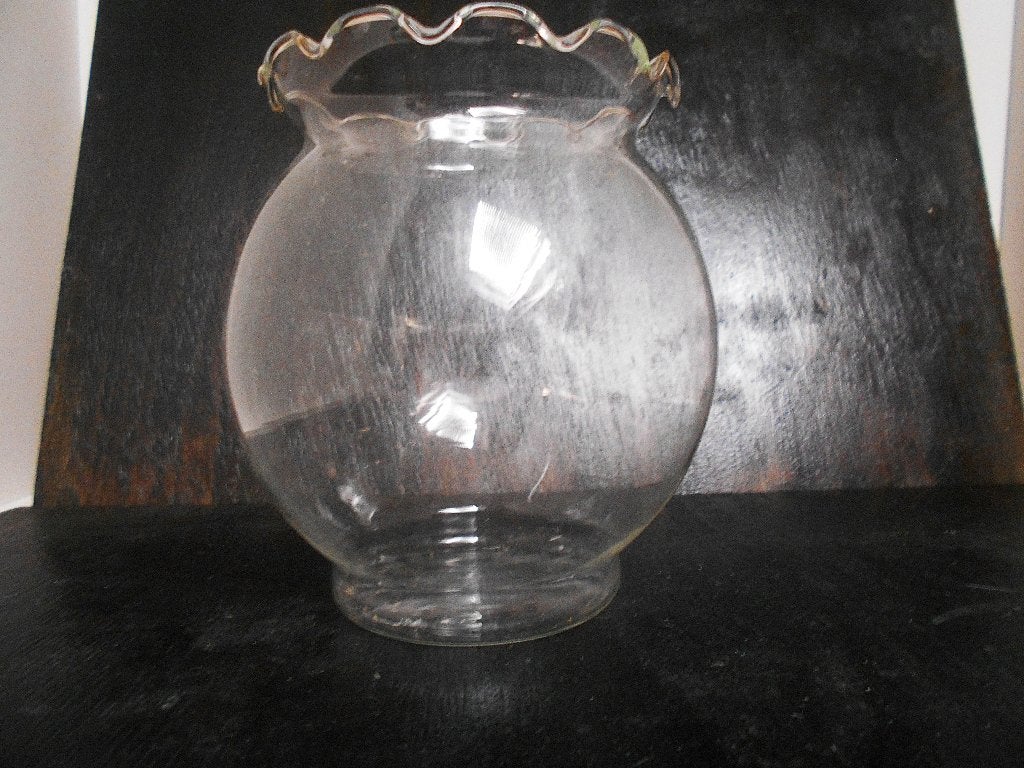 joli vase en verre transparent  hauteur 13 cm, Comme neuf, Verre, 13 cm, Transparent