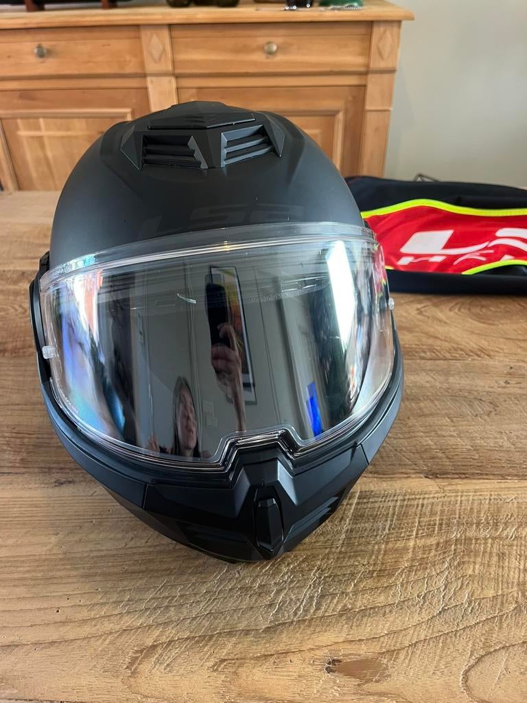 LS2 Advant Noir Helmet maat S, Motoren, Heren, Nieuw zonder kaartje, Integraalhelm, S