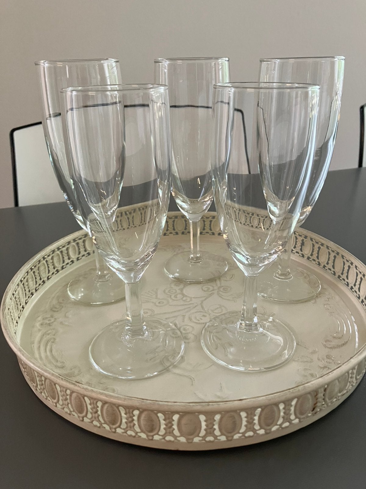 Lot 5 Champagneglazen., Collections, Verres & Petits Verres, Enlèvement ou Envoi