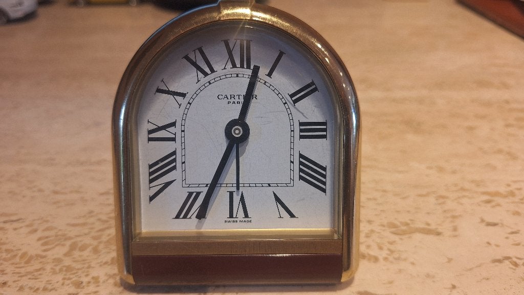 Cartier wekker / bureauklok, Ophalen
