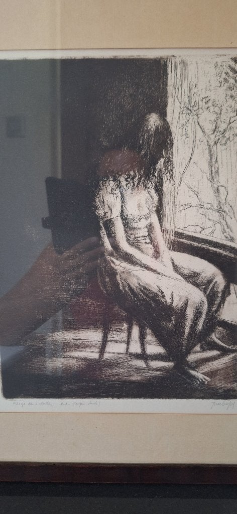 Ets, Antiek en Kunst, Ophalen, Dagelijks leven, Ets, Ingelijst