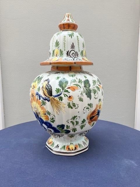 Polychrome dekselvaas, Antiek en Kunst, Ophalen