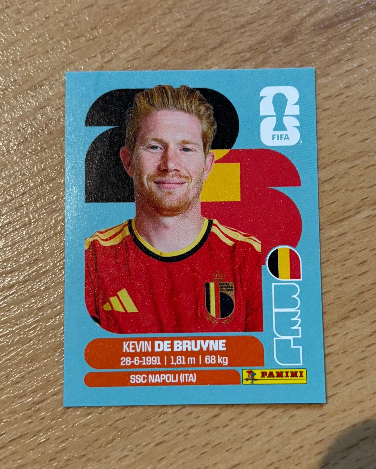 Kevin de bruyne panini wk sticker, Ophalen of Verzenden, Zo goed als nieuw, Sticker