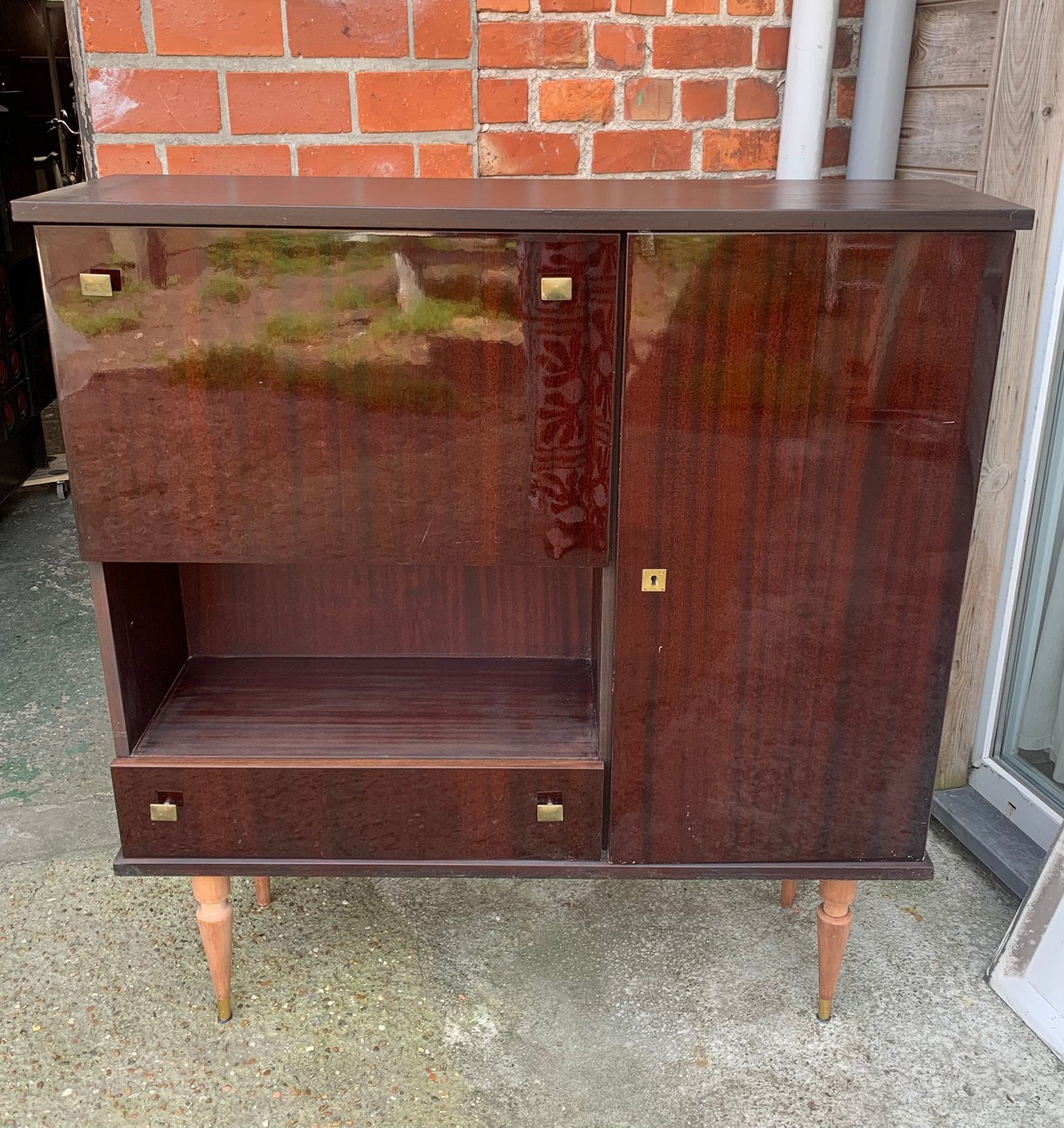 Vintage drankenkast/ highboard, Enlèvement, Utilisé