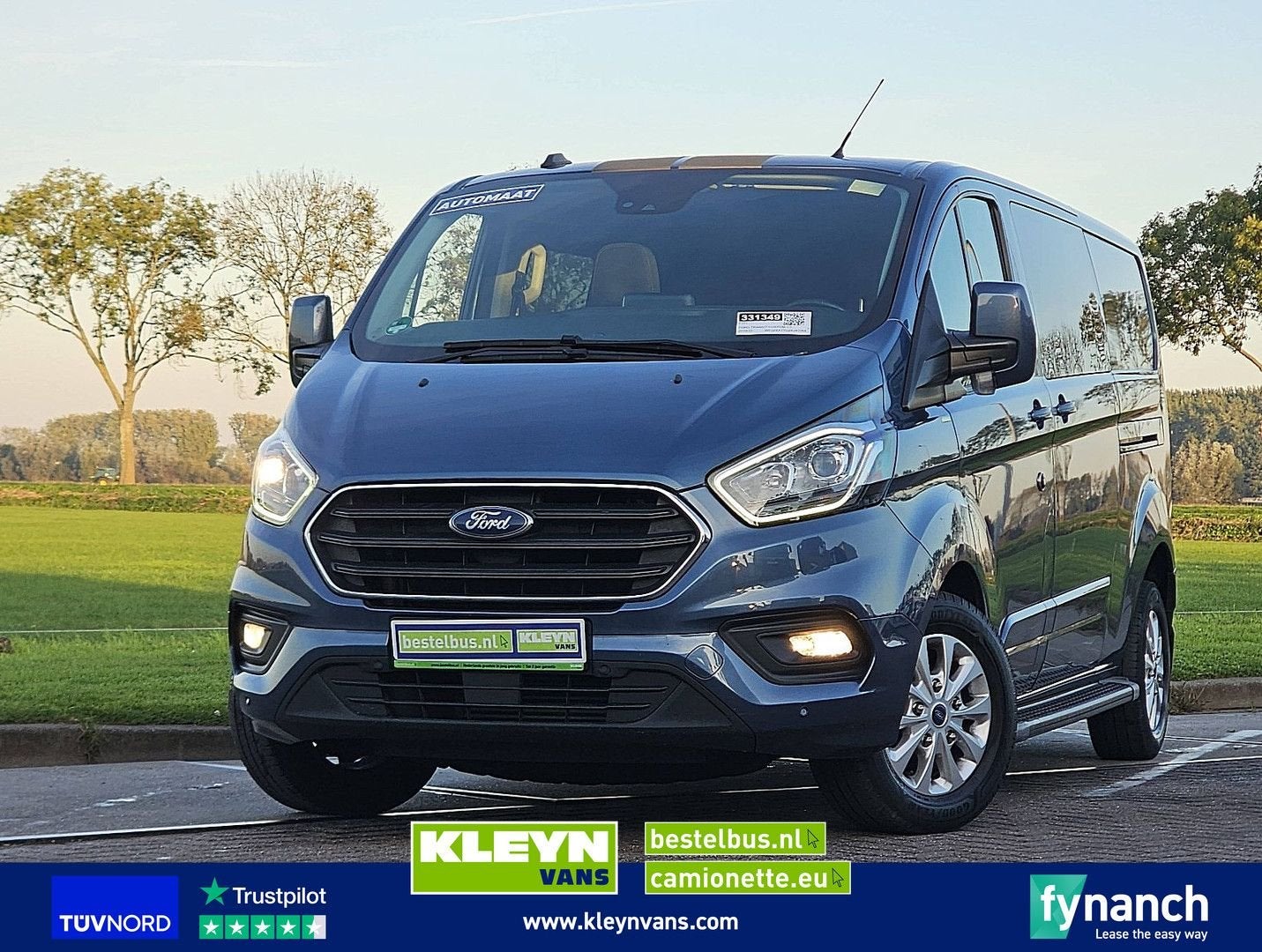 Ford TRANSIT CUSTOM 2.0 L2 DC ac automaat EURO6 dubbele schu, Automaat, Parkeercamera, Blauw, Bedrijf