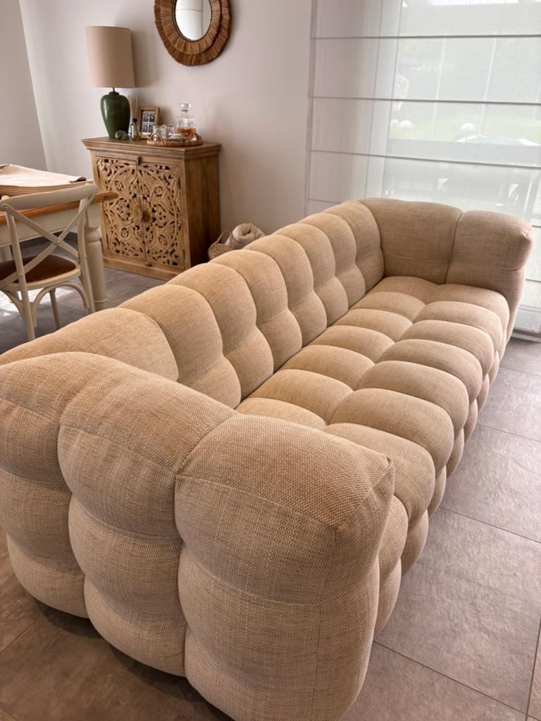 Canapé Maison du Monde nuage 3/4 places beige sable, Ophalen, Zo goed als nieuw