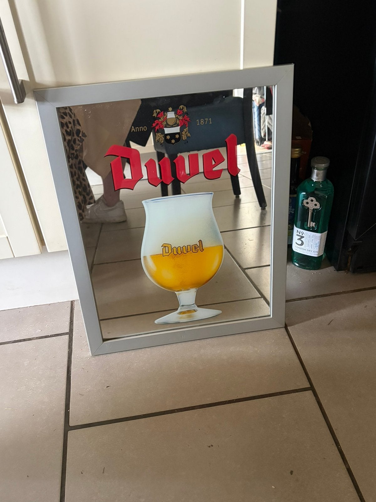 Spiegel duvel, Verzamelen, Biermerken, Ophalen, Gebruikt, Overige typen, Duvel