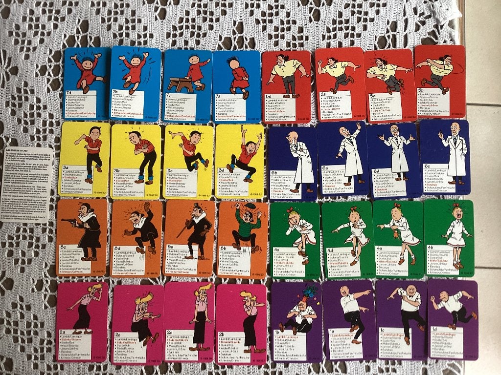 Volledig kwartet Suske en Wiske van bonbons LUTTI, Verzamelen, Stripfiguren, Ophalen of Verzenden, Suske en Wiske, Gebruikt