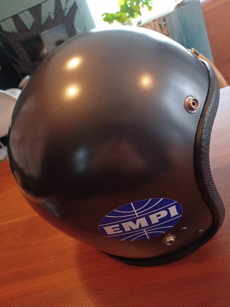 VINTAGE casque jet auto moto oldtimer VW Cox Empi, Antiquités & Art, Enlèvement
