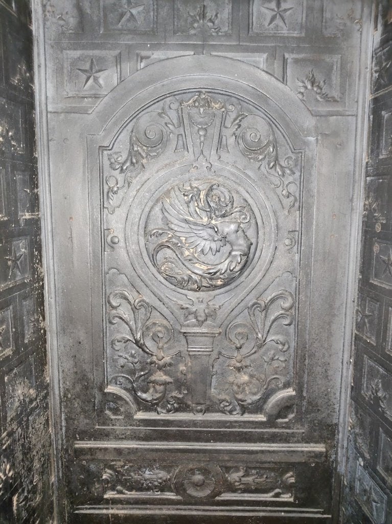 Cheminée ancienne en marbre avec foyer en fonte, Antiquités & Art, Antiquités | Horloges, Enlèvement