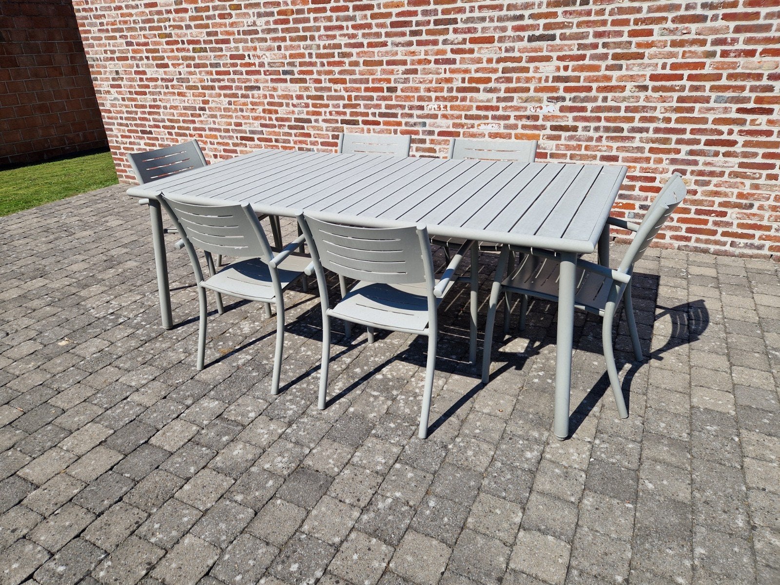 Mooie Tuinset met 6 Stoelen, Ophalen, Aluminium