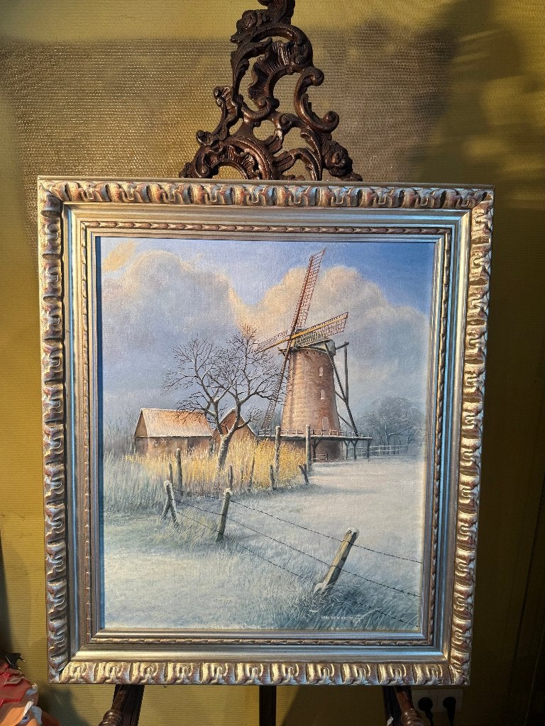Schilderij houten molen, Ophalen
