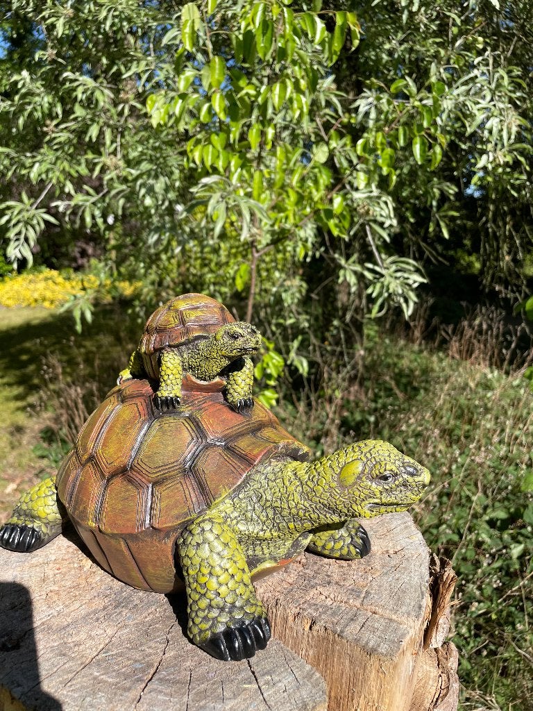 Beeld schildpad, gazon, tuin, vijver, 30 cm, Ophalen of Verzenden, Nieuw, Kunststof, Dierenbeeld