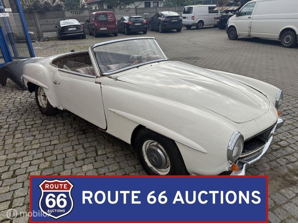 Mercedes-Benz 190SL | 1956 | Route 66 Auctions, Auto's, Zwart, Mercedes-Benz, Bedrijf, Handgeschakeld