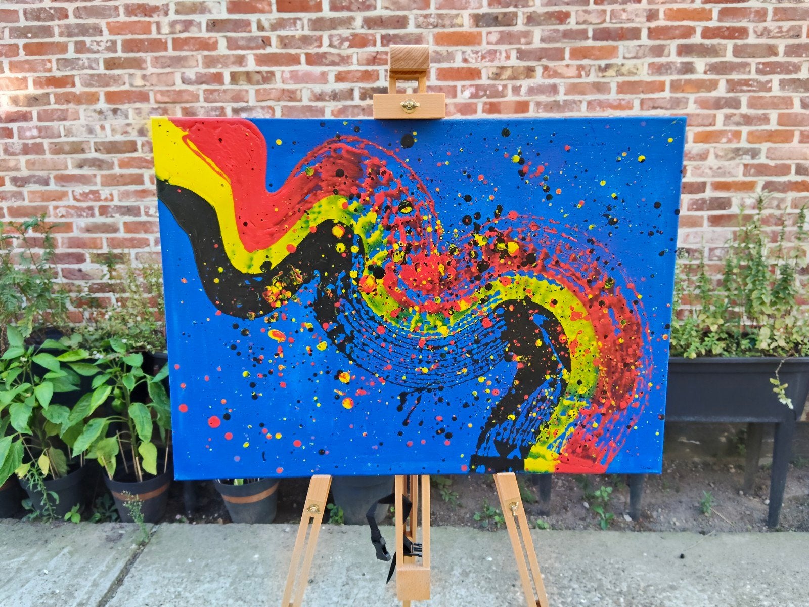 zelfgemaakt schilderij, Antiek en Kunst, Kunst | Schilderijen | Abstract, Ophalen