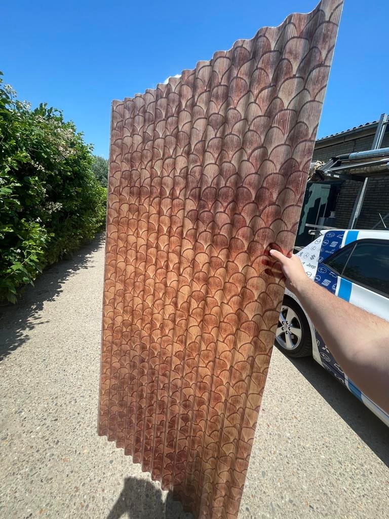 50 nieuwe polyester decor golfplaten 200cm x 100cm, Doe-het-zelf en Bouw, Ophalen, Nieuw