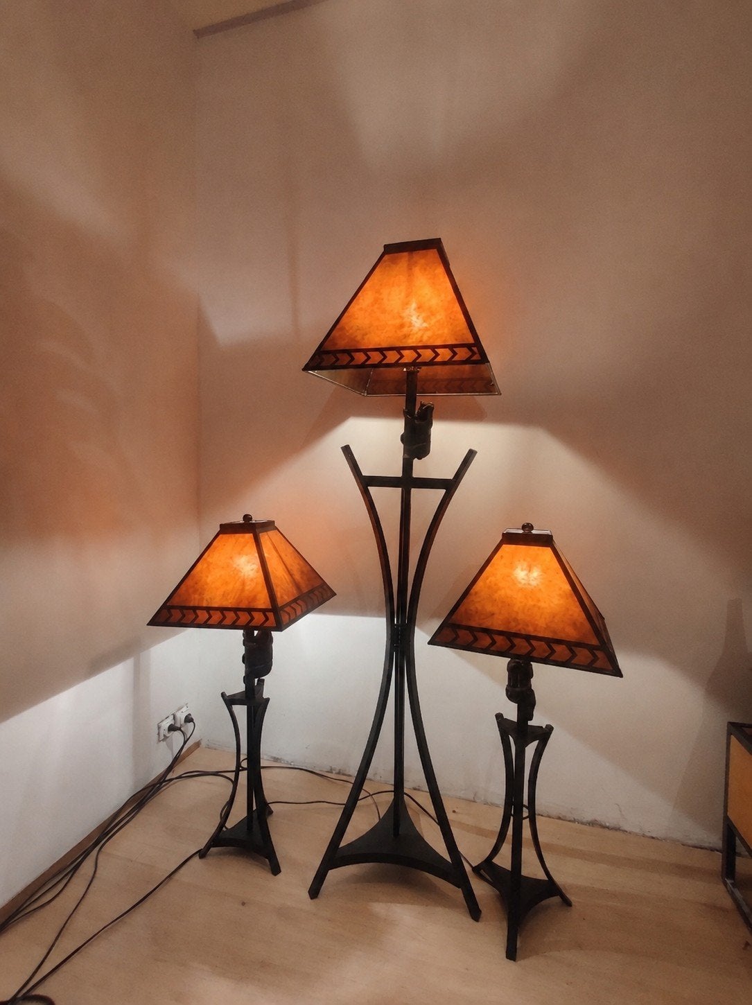 Ensemble de lampes de style rustique, Maison & Meubles