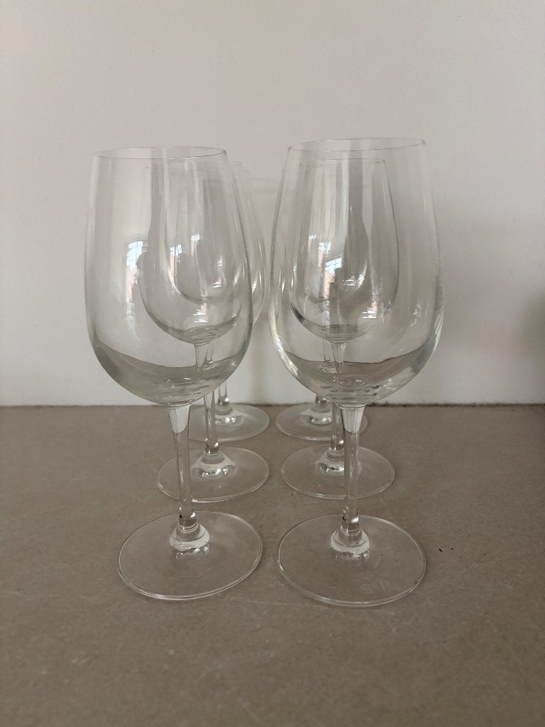 Rode wijnglazen salt and pepper - 6 stuks, Verzamelen, Glas en Drinkglazen, Ophalen