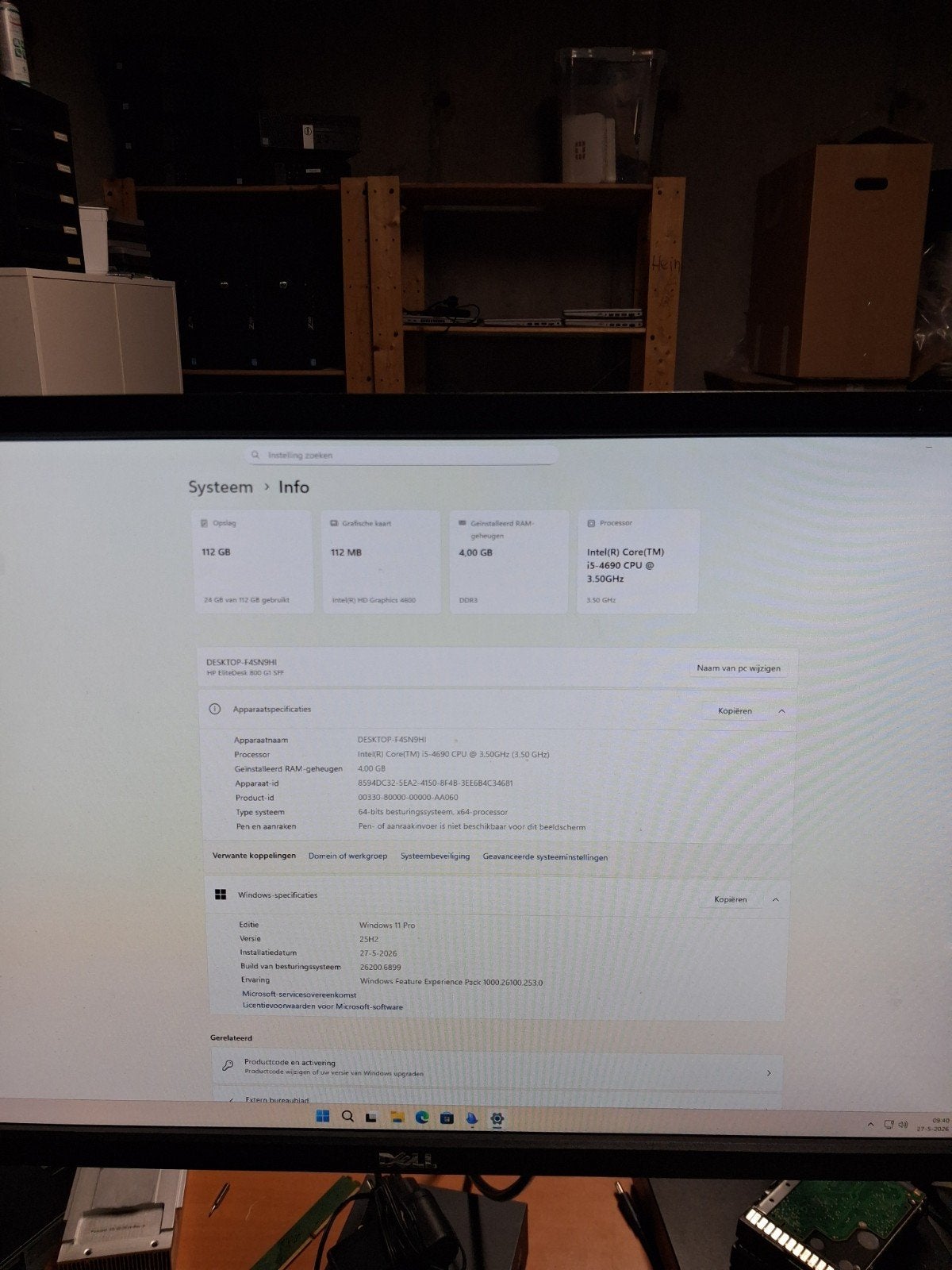 HP Elitedesk 800 G1 SFF, Computers en Software, Desktop Pc's, Zo goed als nieuw, 3 tot 4 Ghz, SSD, 16 GB, Met videokaart, Ophalen