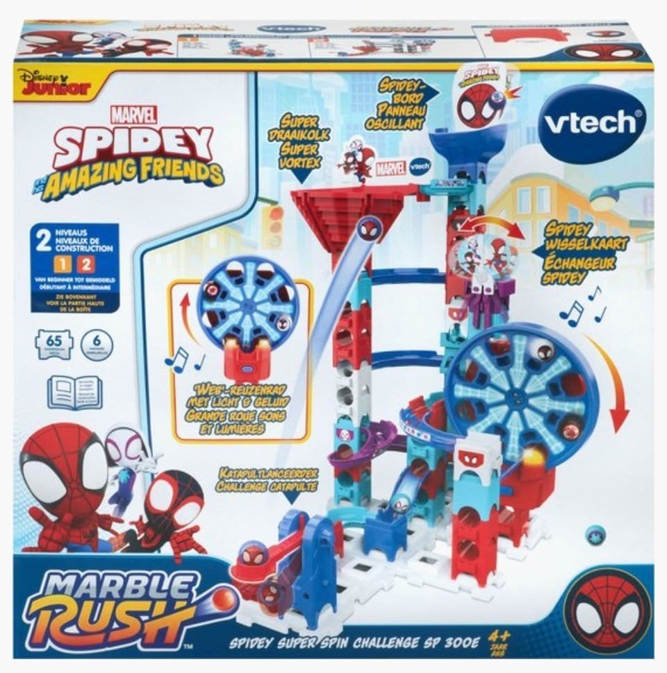 Vtech knikkerbaan spiderman, Ophalen