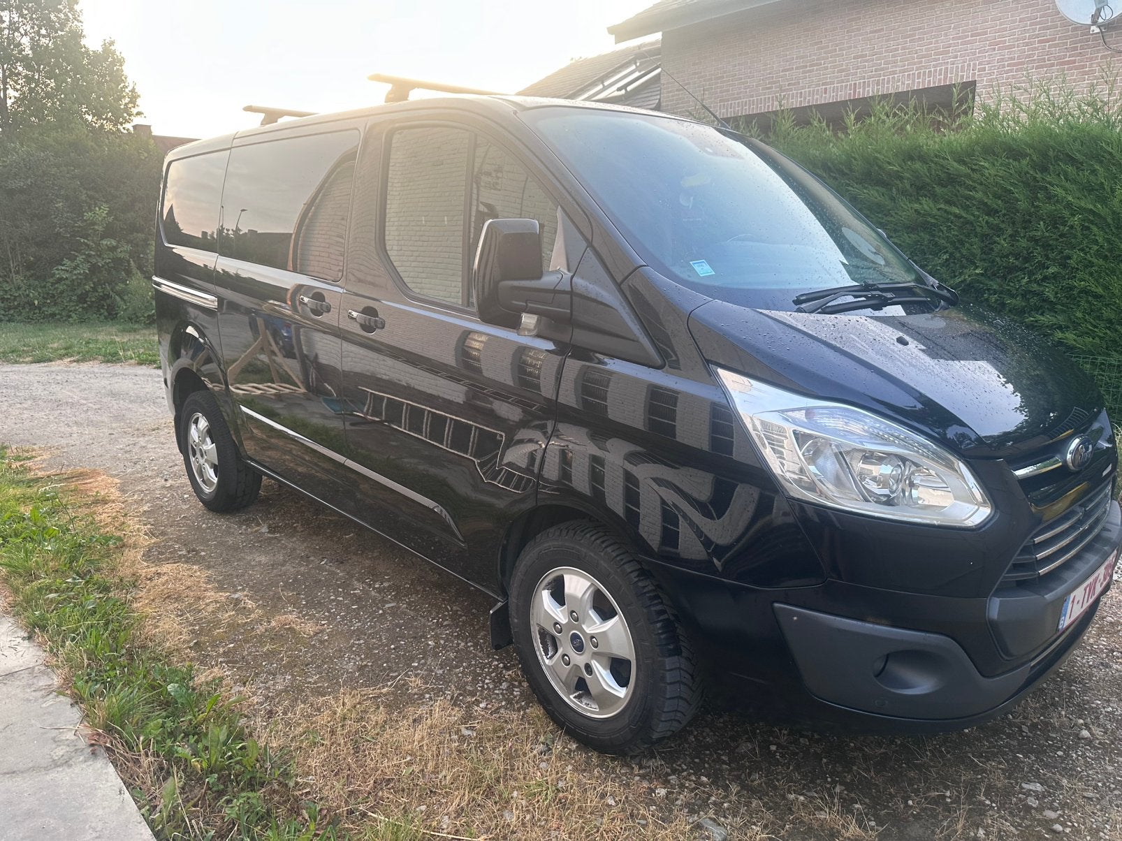 Ford transit custom, Voorwielaandrijving, Stof, Zwart, Particulier