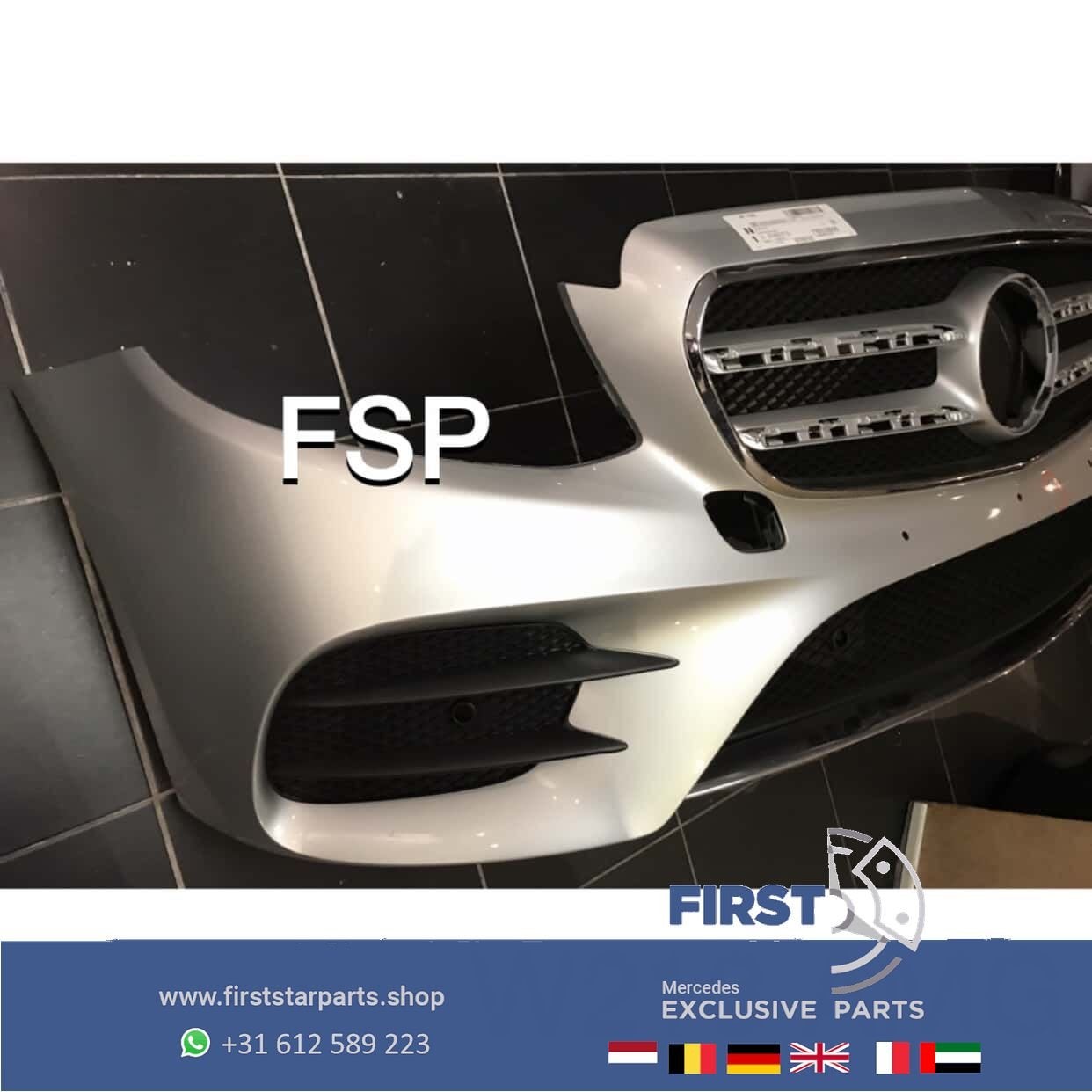 W213 E Klasse E53 AMG VOORBUMPER ORIGINEEL zilvergrijs Merce, Utilisé, -, Avant, -