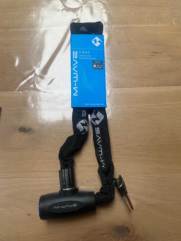 kettingslot merk m-wave 85cm, Fietsen en Brommers, Ophalen of Verzenden, Nieuw, Kettingslot