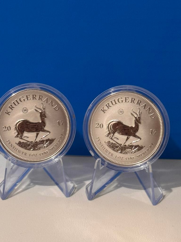 2017 50th anniversary Krugerrand 1 oz Fine Zilver, Ophalen, Zilver